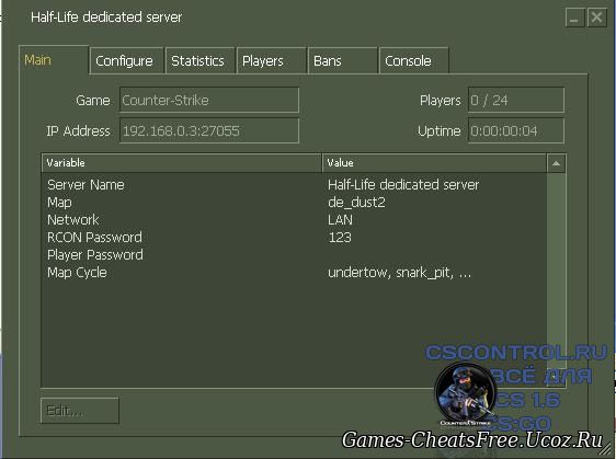 cs 1.6 скачать готовый сервер чистый